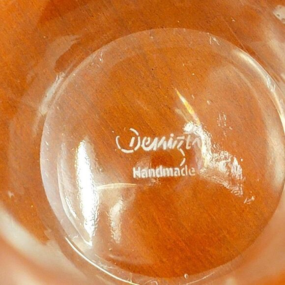 Hand Blown Clear Glass Denizli Wine Decanter - Picture 2 of 3